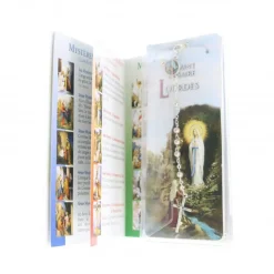 Palais du Rosaire Livret du saint Rosaire avec un chapelet blanc^ Livre De Prière