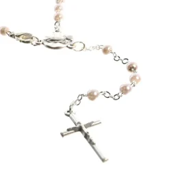 Palais du Rosaire Livret du saint Rosaire avec un chapelet blanc^ Livre De Prière