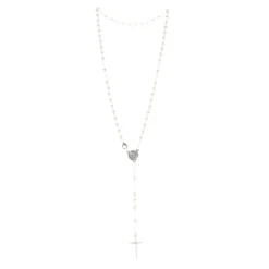 Palais du Rosaire Livret du saint Rosaire avec un chapelet blanc^ Livre De Prière