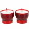 Palais du Rosaire Lot de 2 bougie Votive rouge 4 cm durée 6H^ Bougie Votive