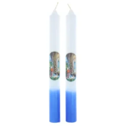 Palais du Rosaire Lot de 2 bougies Apparition de Lourdes 19 cm^ Bougie De Dévotion