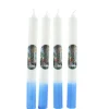 Palais du Rosaire Lot de 4 bougies blanches et bleues de l'Apparition de Lourdes 2x19cm^ Bougie De Dévotion