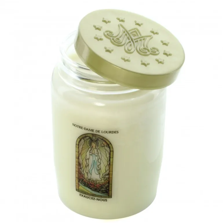 Palais du Rosaire Lot de 3 Bougies de dévotion 3 jours Notre Dame de Lourdes^ Bougie Neuvaine