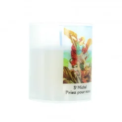 Palais du Rosaire Lot de 4 bougies veilleuses de Saint Michel 20h 6cm^ Bougie Votive