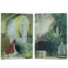 Palais du Rosaire Lot de 2 cartes postales bidimensionnelles de l'Apparition de Lourdes^ Carte Postale De Lourdes