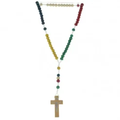 Palais du Rosaire Lot de 12 chapelets des missions multicolore sur corde^Enfant Chapelet Corde | Chapelet Pour Enfant