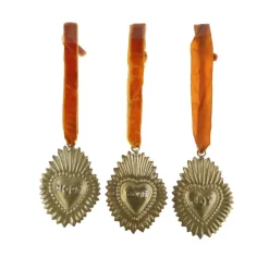 Palais du Rosaire Lot de 3 Ex-voto à suspendre - Love, hope, joy - 8 cm^ Ex-Voto | Cadre Religieux