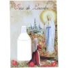 Palais du Rosaire Lot de 20 Images religieuses, Apparition de Lourdes, prières et fioles eau de Lourdes 10 ml^ Flacon Eau De Lourdes | Image Religieuse