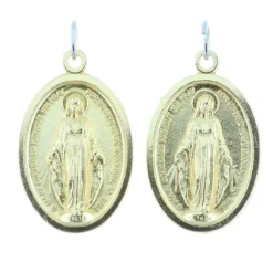 Palais du Rosaire Lot de 2 médailles de la Vierge Miraculeuse en métal doré 20mm^ Médaille Miraculeuse | Médaille Et Croix Métal