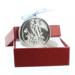 Palais du Rosaire Médaille de berceau bleue de l'Ange gardien^ Baptême | Médaille De Berceau