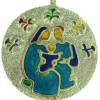 Palais du Rosaire Médaille de la Sainte Famille en Bronze émaillé 8,5cm^ Cadre Religieux