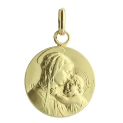 Palais du Rosaire Médaille de la Vierge à l'Enfant Or 16mm^ Baptême | Communion