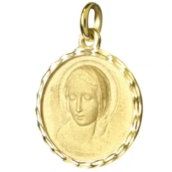 Palais du Rosaire Médaille de la Vierge Amabilis en or 9K 17mm^ Médaille Et Croix Or