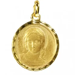 Palais du Rosaire Médaille de la Vierge Amabilis en or 9K 17mm^ Médaille Et Croix Or