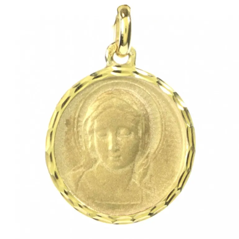 Palais du Rosaire Médaille de la Vierge Amabilis en or 9K 17mm avec Gravure Personnalisée^ Médaille Et Croix Or
