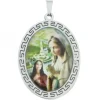 Palais du Rosaire Médaille de l'Apparition de Lourdes en couleur^ Médaille De Lourdes | Médaille Et Croix Métal