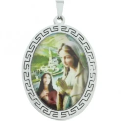 Palais du Rosaire Médaille de l'Apparition de Lourdes en couleur^ Médaille De Lourdes | Médaille Et Croix Métal