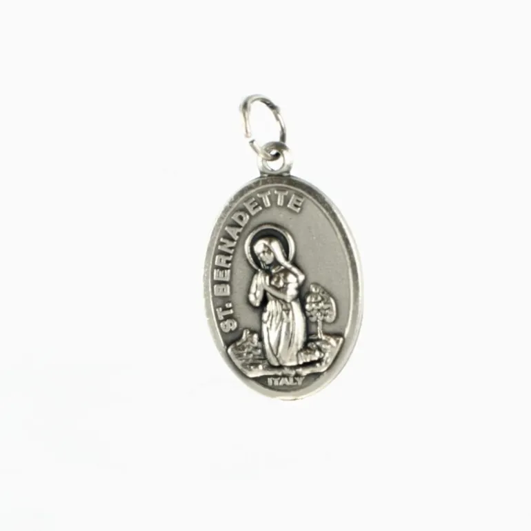 Palais du Rosaire Médaille de l'Appariton et de Bernadette en métal avec image^ Médaille Et Croix Métal