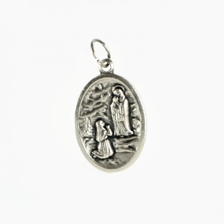 Palais du Rosaire Médaille de l'Appariton et de Bernadette en métal avec image^ Médaille Et Croix Métal