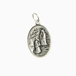 Palais du Rosaire Médaille de l'Appariton et de Bernadette en métal avec image^ Médaille Et Croix Métal