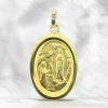Palais du Rosaire Médaille de Lourdes en Or, double face 27mm^ Communion | Médaille De Lourdes