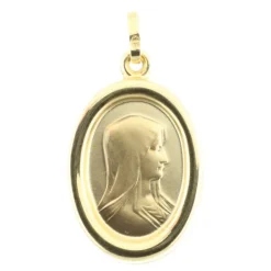 Palais du Rosaire Médaille de Lourdes en Or, double face 27mm^ Communion | Médaille De Lourdes