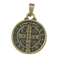 Palais du Rosaire Médaille de Saint Benoit en métal imitation bronze^ Médaille De Saint | Médaille Et Croix Métal