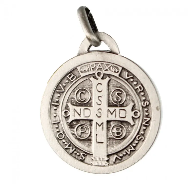Palais du Rosaire Médaille de Saint Benoît en laiton 20mm^ Médaille De Saint | Médaille Et Croix Métal