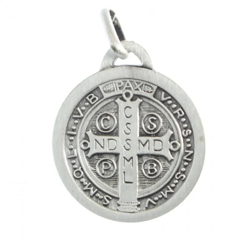 Palais du Rosaire Médaille de Saint Benoît en laiton 20mm^ Médaille De Saint | Médaille Et Croix Métal