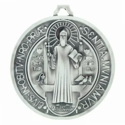 Palais du Rosaire Médaille de Saint Benoît très grande taille 10cm en métal^ Médaille De Saint | Médaille Et Croix Métal