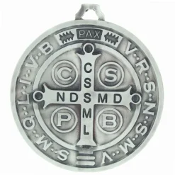 Palais du Rosaire Médaille de Saint Benoît très grande taille 10cm en métal^ Médaille De Saint | Médaille Et Croix Métal