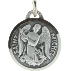 Palais du Rosaire Médaille de Saint Michel argentée 20mm^ Médaille De Saint | Médaille Et Croix Métal