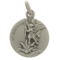 Palais du Rosaire Médaille de Saint Michel en métal argenté 18mm^ Médaille Et Croix Métal