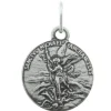 Palais du Rosaire Médaille de Saint Michel en métal argenté^ Médaille De Saint | Médaille Et Croix Métal