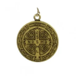 Palais du Rosaire Médaille de Saint-Benoit de 30mm en métal couleur bronze^ Médaille De Saint | Médaille Et Croix Métal