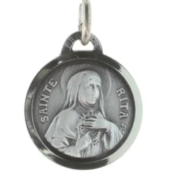 Palais du Rosaire Médaille de Sainte Rita argentée^ Médaille De Saint | Médaille Et Croix Métal