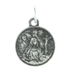 Palais du Rosaire Médaille de Sainte Rita en métal argenté 15mm^ Médaille De Saint | Médaille Et Croix Métal