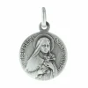 Palais du Rosaire Médaille de Sainte Thérèse en métal argenté 18mm^ Médaille De Saint | Médaille Et Croix Métal