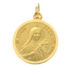 Palais du Rosaire Médaille de Sainte Thérèse en Or 16mm^ Médaille De Saint | Médaille Et Croix Or
