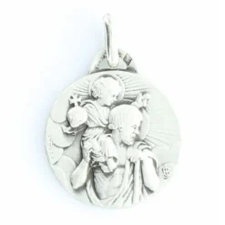Palais du Rosaire Médaille en Argent de Saint Christophe à l'Enfant Jésus 18mm^ Médaille De Saint | Médaille Et Croix Argent