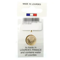 Palais du Rosaire Médaille en métal doré de la Vierge avec eau de Lourdes 17mm^ Médaille De La Vierge | Médaille Et Croix Métal