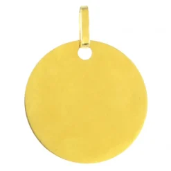 Palais du Rosaire Médaille en or 18 carats avec croix gravée "je crois en Toi" 18mm 1,32g avec Gravure Personnalisée^ Baptême | Communion