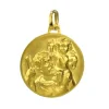 Palais du Rosaire Médaille en Or 9 carats de Saint-Christophe 18 mm 3,38g^ Médaille Et Croix Or
