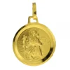 Palais du Rosaire Médaille en Or 9 carats de Saint Christophe 14mm et 1,48g^ Médaille Et Croix Or