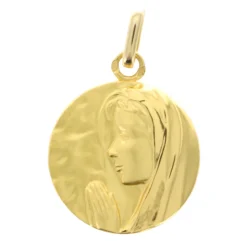 Palais du Rosaire Médaille en Or 18 Carats de la Vierge priante18mm^ Baptême | Médaille De La Vierge