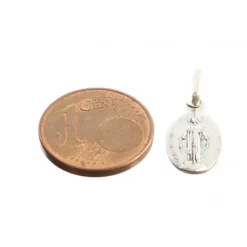Palais du Rosaire Médaille Miraculeuse en Métal Argenté 11mm^ Médaille Et Croix Métal