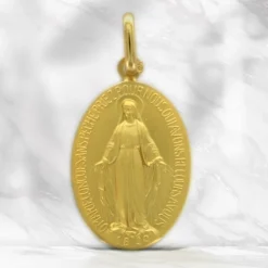 Palais du Rosaire Médaille Miraculeuse en or 17 mm 9 carats^ Baptême | Communion