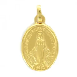 Palais du Rosaire Médaille Miraculeuse en or 17mm 18 carats 0,86g^ Communion | Médaille Miraculeuse