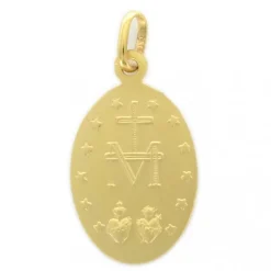 Palais du Rosaire Médaille Miraculeuse en or de 19 mm^ Baptême | Communion