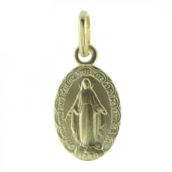 Palais du Rosaire Médaille Miraculeuse festonnée en Plaqué Or 13mm^ Médaille Miraculeuse | Médaille Et Croix Plaqué Or